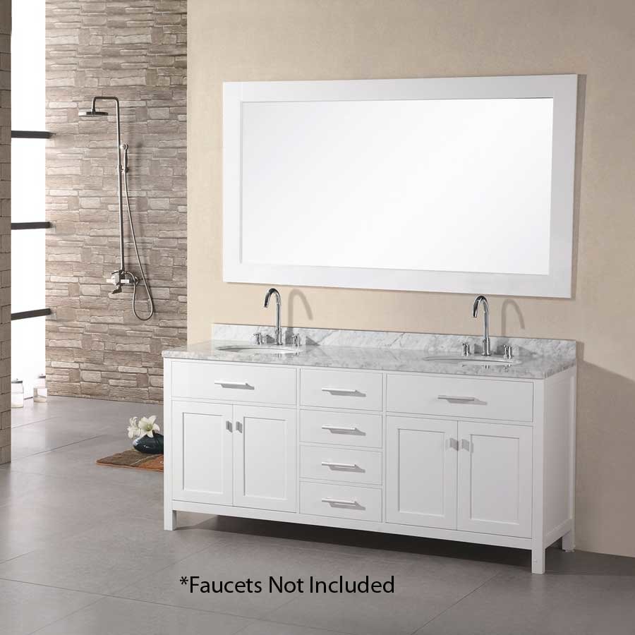 Design Element Dec076d W 92 London 92 Inch Double Sink Vanity Set White Finish Vanity Sink Tops Bathroom Sinks Environews Tv