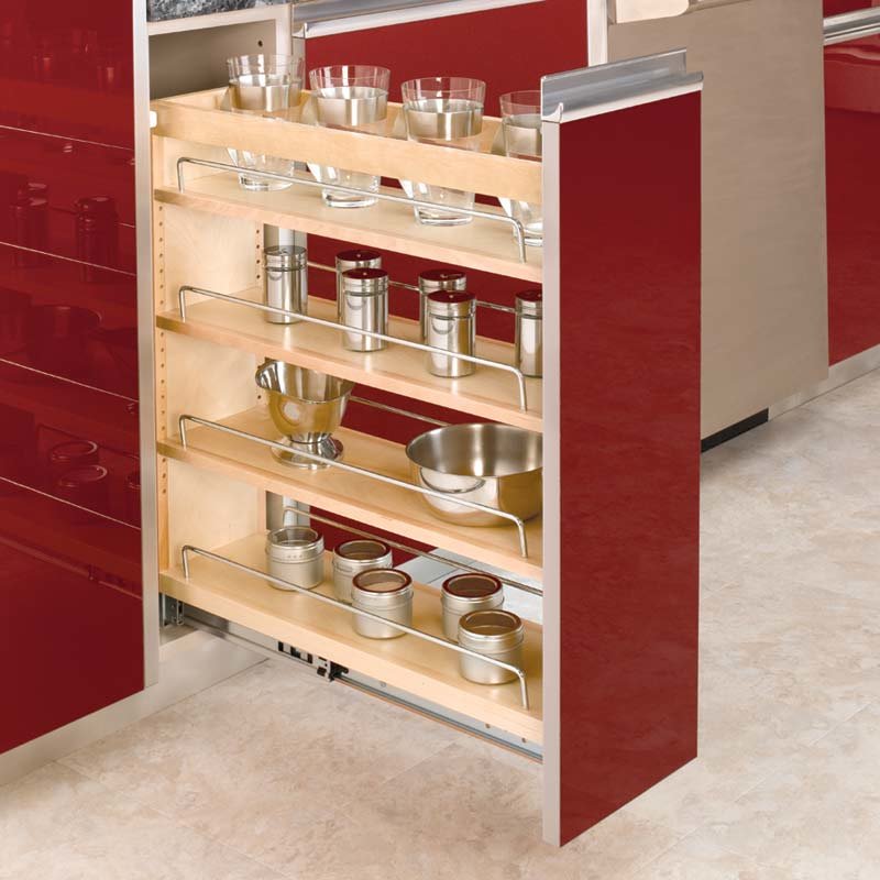 Rev-A-Shelf 448-WC-8C 448 Series Upper Cabinet Pull Out Shelves Natural