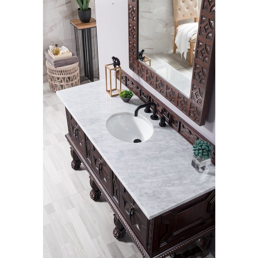 James Martin 60 Inch Balmoral Single Sink Vanity With Carrara