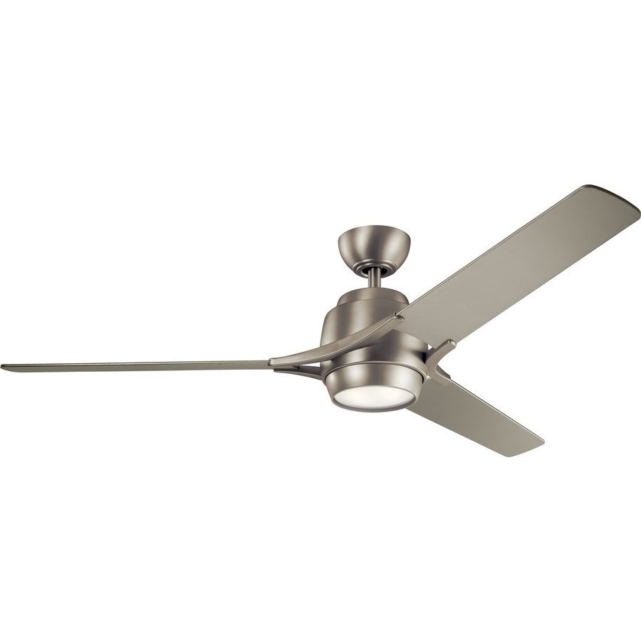 Kichler 60 Inch Zeus 17w Ceiling Fan Brushed Nickel And Silver