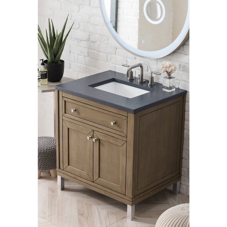 Quartz Bathroom Vanity With Single Sink, Vessel Sink, Sink