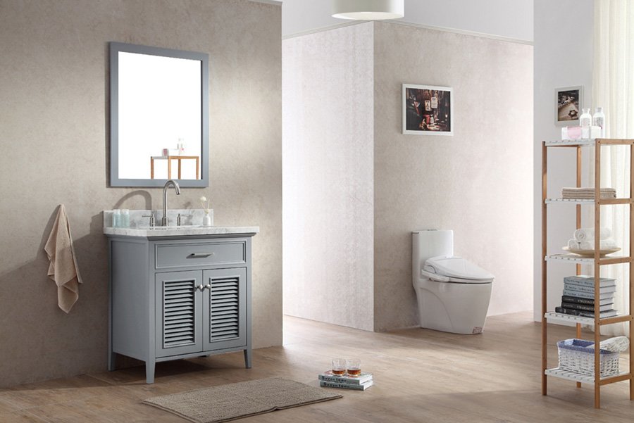 Ariel Bath 31 Kensington Single Sink Bathroom Vanity Gray D031s
