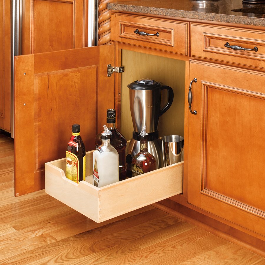 Rev-A-Shelf 4WDB-15, 14 Inch Width Wood Kitchen Base Cabinet Pull-Out