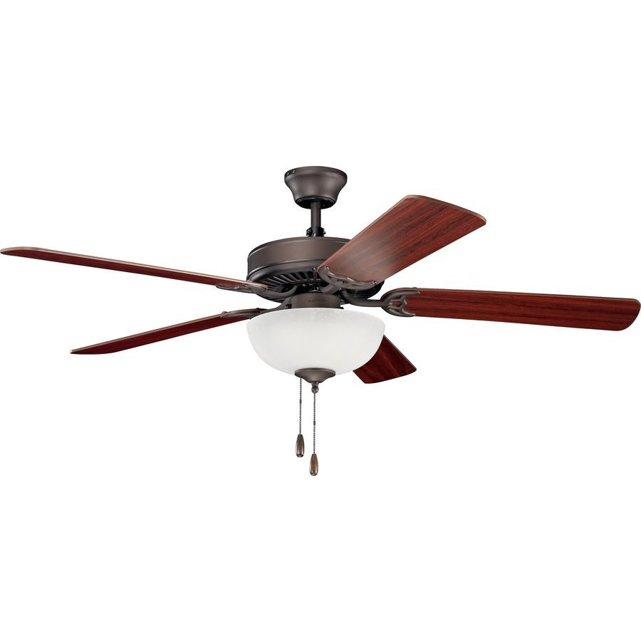 Kichler 52 Inch Basics 60w Ceiling Fan Satin Natural Bronze And