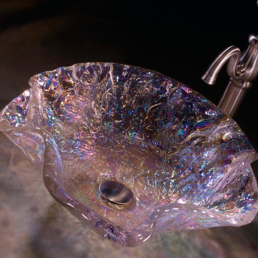JSG Oceana Alina Art Vessel Sink in Crystal Reflections 005-012-300 