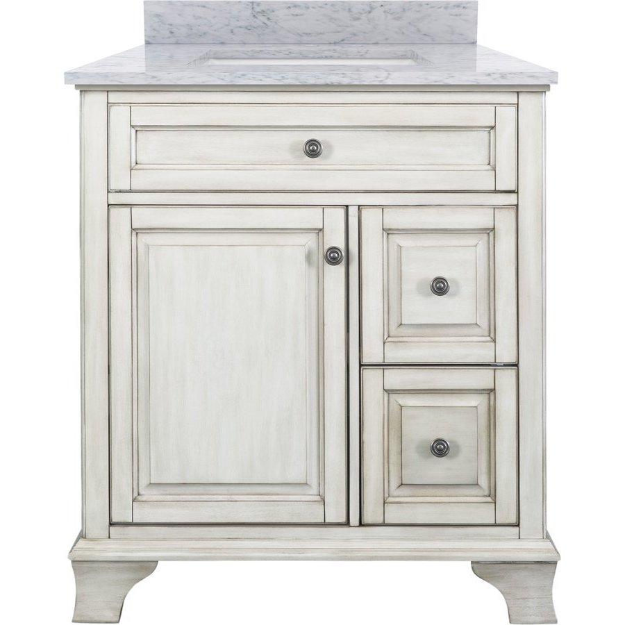 Foremost 31 Inch Corsicana Single Sink Vanity with Carrara ...