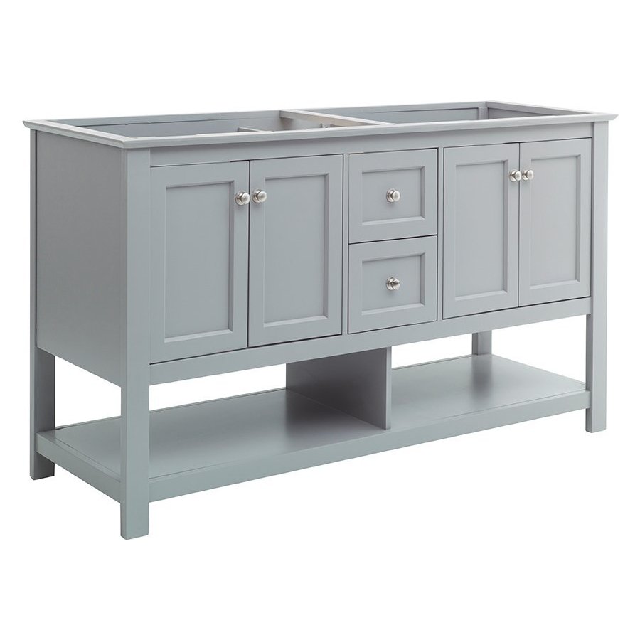 Fresca 60 Inch Manchester Double Sink Vanity Without Top Gray