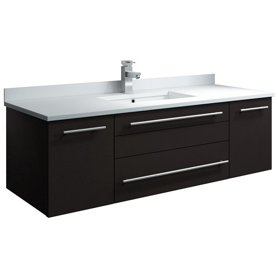 Fresca 48 Inch Lucera Single Sink Floating Vanity With Top And Undermount Sink Espresso Fcb6148es Uns Cwh U J Keats