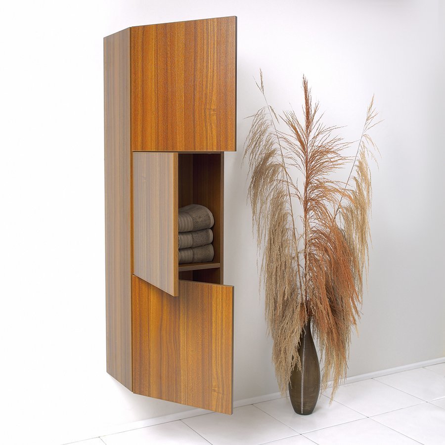 Teak bathroom store storage cabinet