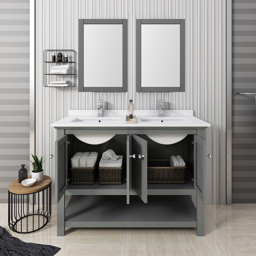 Fresca 48 Inch Manchester Double Sink Vanity with Mirror ...