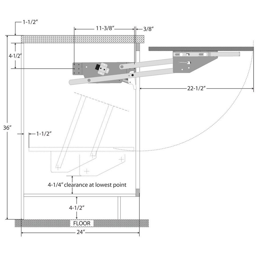 Appliance Lift, Hardware Mechanism - in the Häfele America Shop