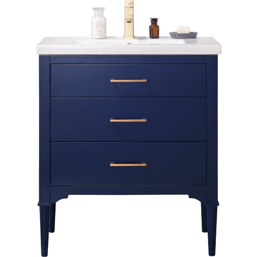 Design Element 30 Inch Mason Single Sink Bathroom Vanity Blue S01 30 Blu J Keats