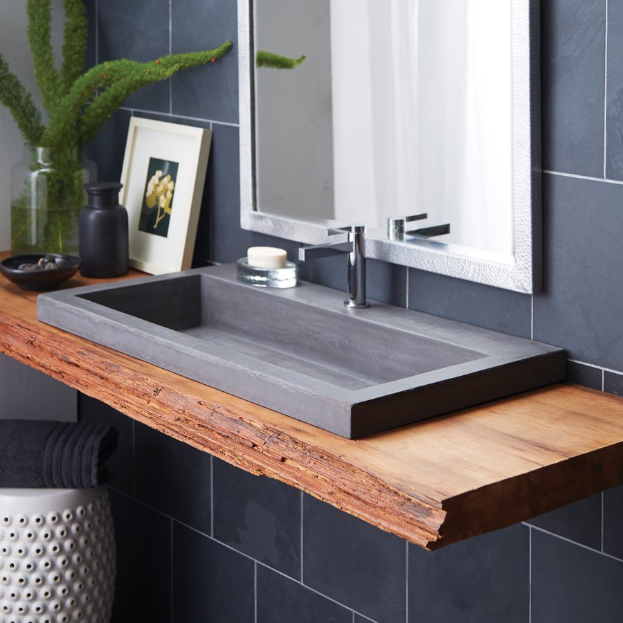 Native Trails 36 X 19 Trough Drop In Bathroom Sink Slate Nsl3619 S Keats Castle