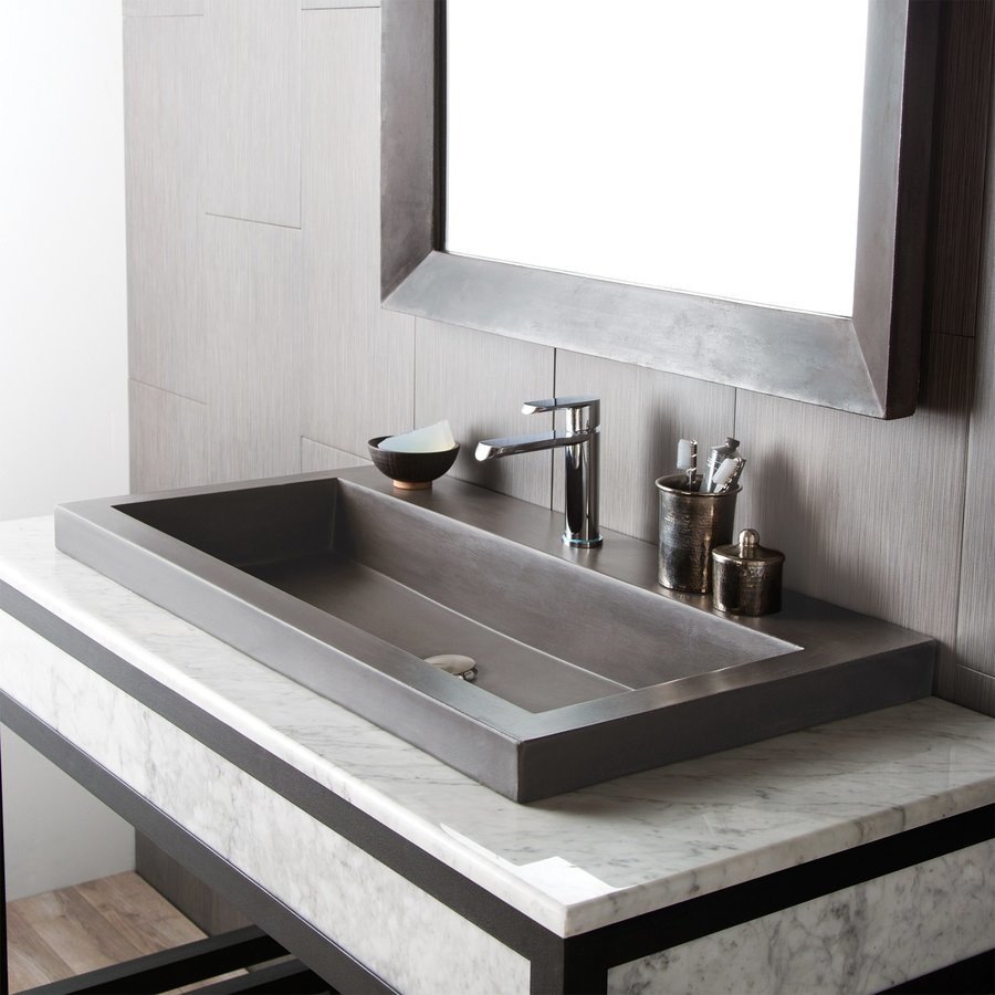 Native Trails 36 X 19 Trough Drop In Bathroom Sink Slate Nsl3619 S Keats Castle