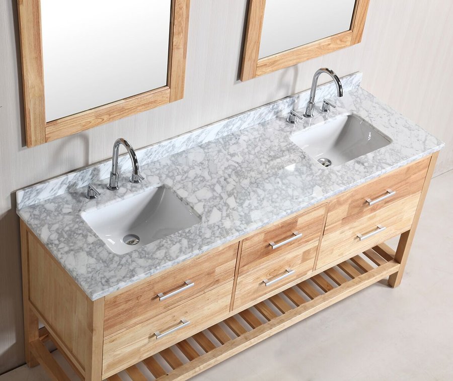 Design Element 72" London Double Sink Bathroom Vanity w ...