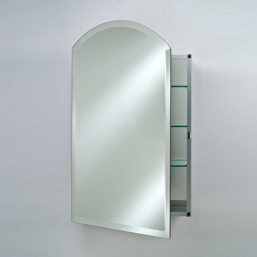 Afina 16" Arch Top Wall Mount Mirrored Medicine Cabinet ...