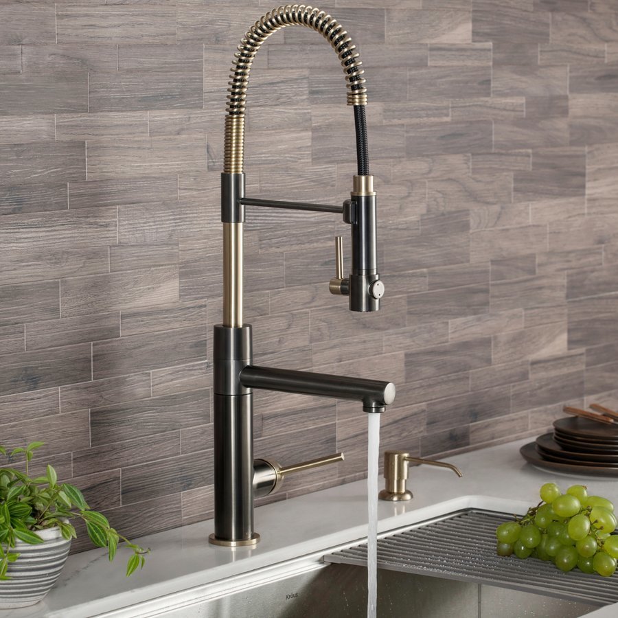 Pre-Rinse Kitchen Faucet with Pull-Down Spring Spout and Pot Filler