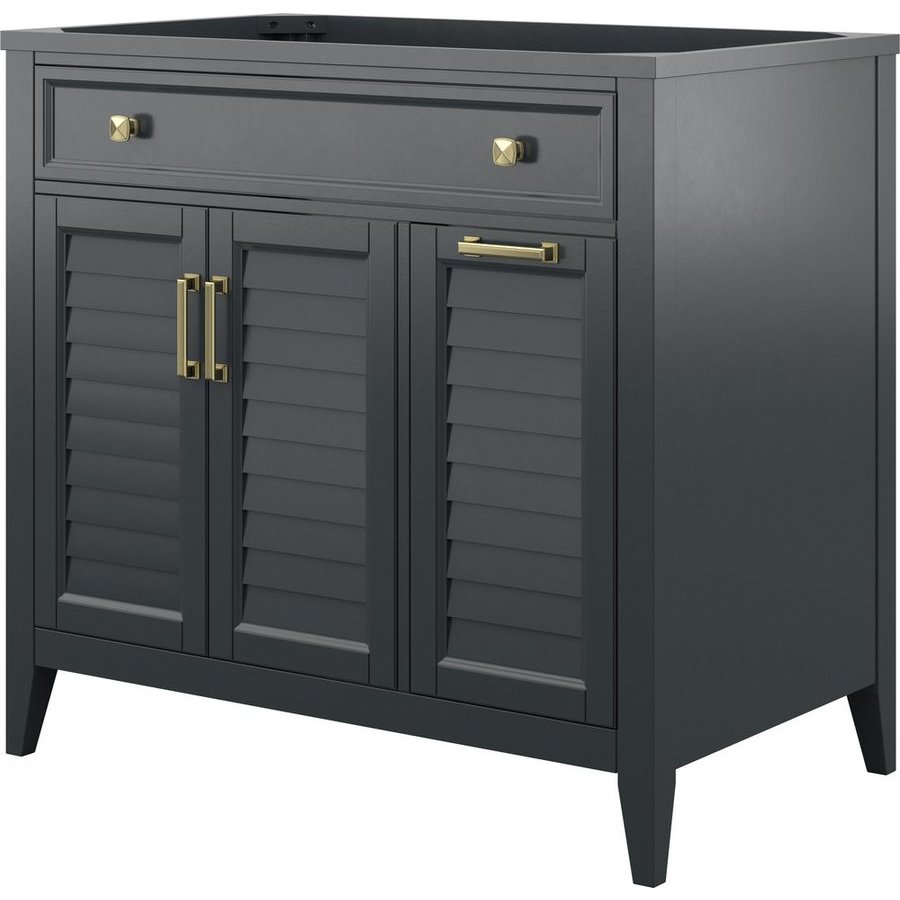 Foremost CYGV3622D, 36 Inch Width Transitional Callen Bathroom Vanity Without Top, Charcoal Gray