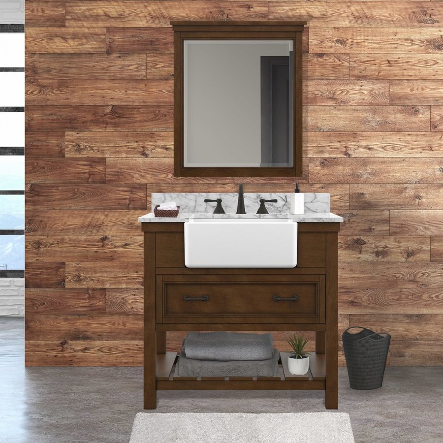 Modern Farmhouse Bathroom Sink Cabinet, Pedestal Sink Storage Cabinet