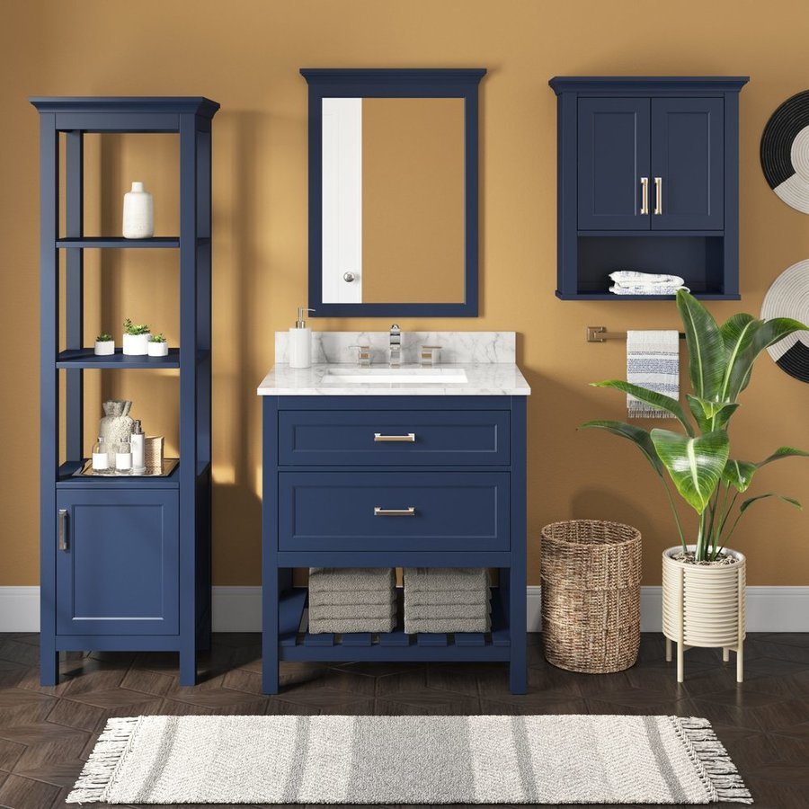 30 Navy Blue Single Sink Vanity