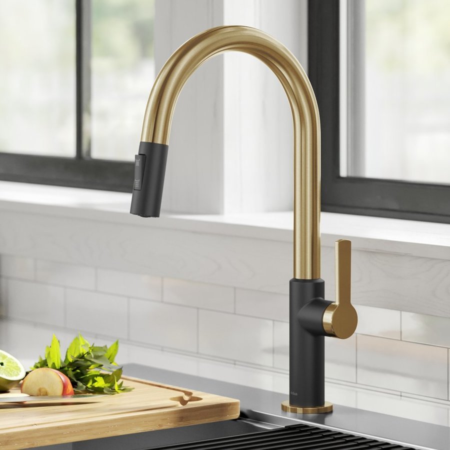 Kraus Kpf Bbmb Inch Height Oletto Single Handle Pull Down Kitchen Faucet Brushed