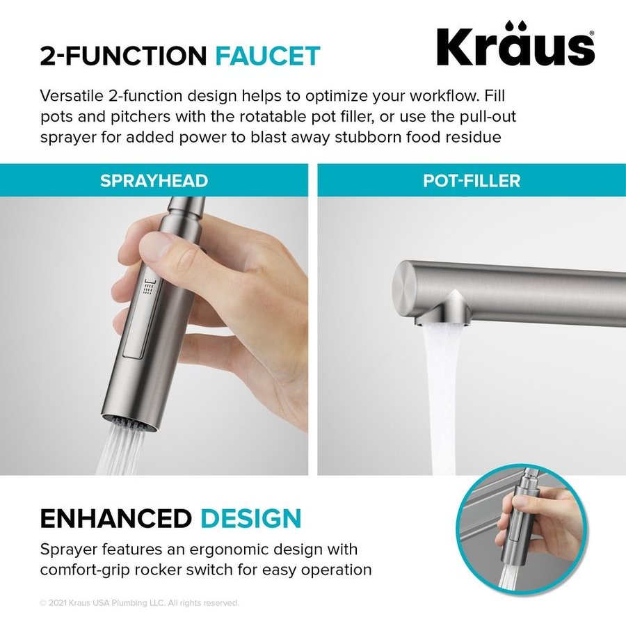 Kraus KPF-1604BB, Artec Pro Commercial Style Pull-Down Single Handle ...