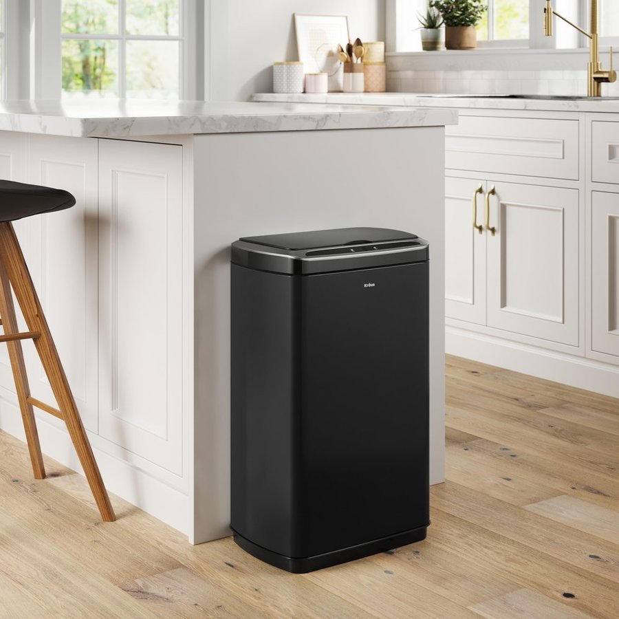 Automatic Trash Can, 13 Gallon Kitchen Trash Can, Touchfree Garbage Cans  for Kitchen, Stainless Steel Trash Can with Lid, Tall Motion Sensor Trash