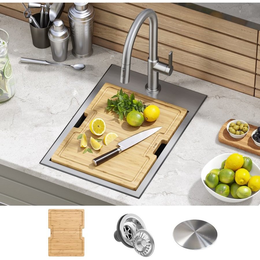 Solid Bamboo Cutting Board For Workstation Kitchen Sink