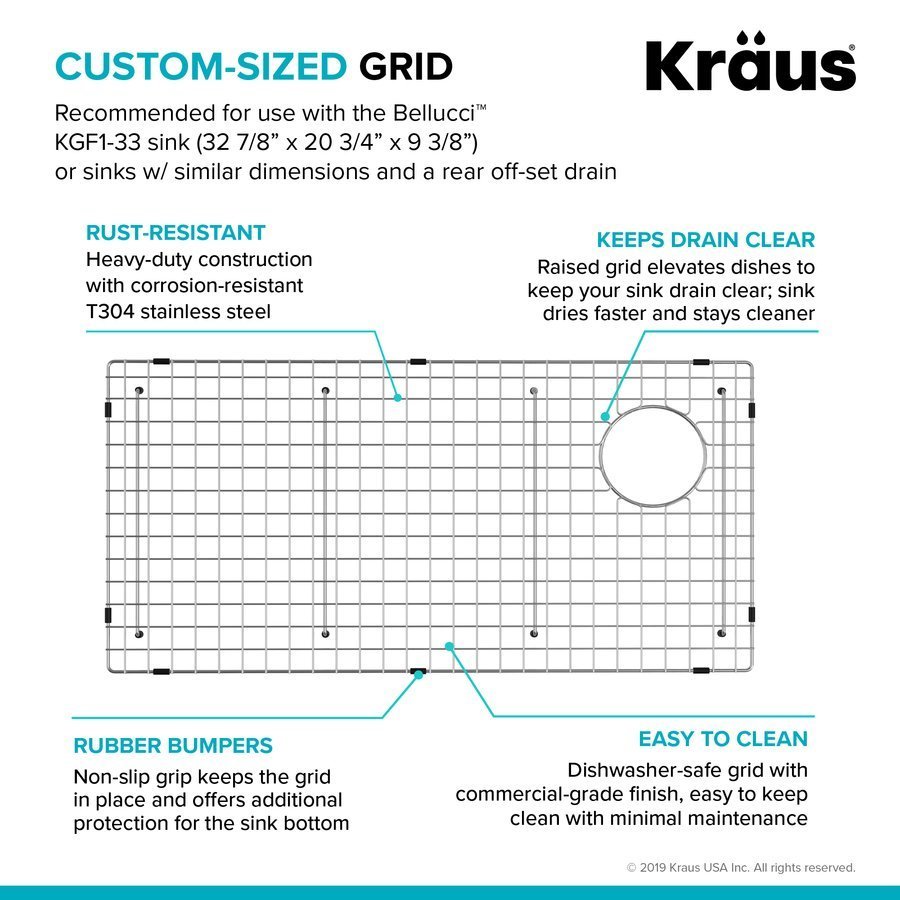 Kraus USA, Accessories, Bottom Grids