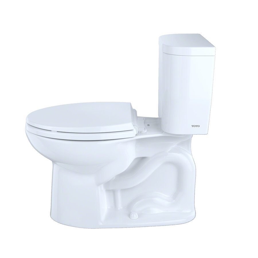 Toto Legato Elongated 1.28 GPF One-Piece Universal Height Toilet, Cotton White