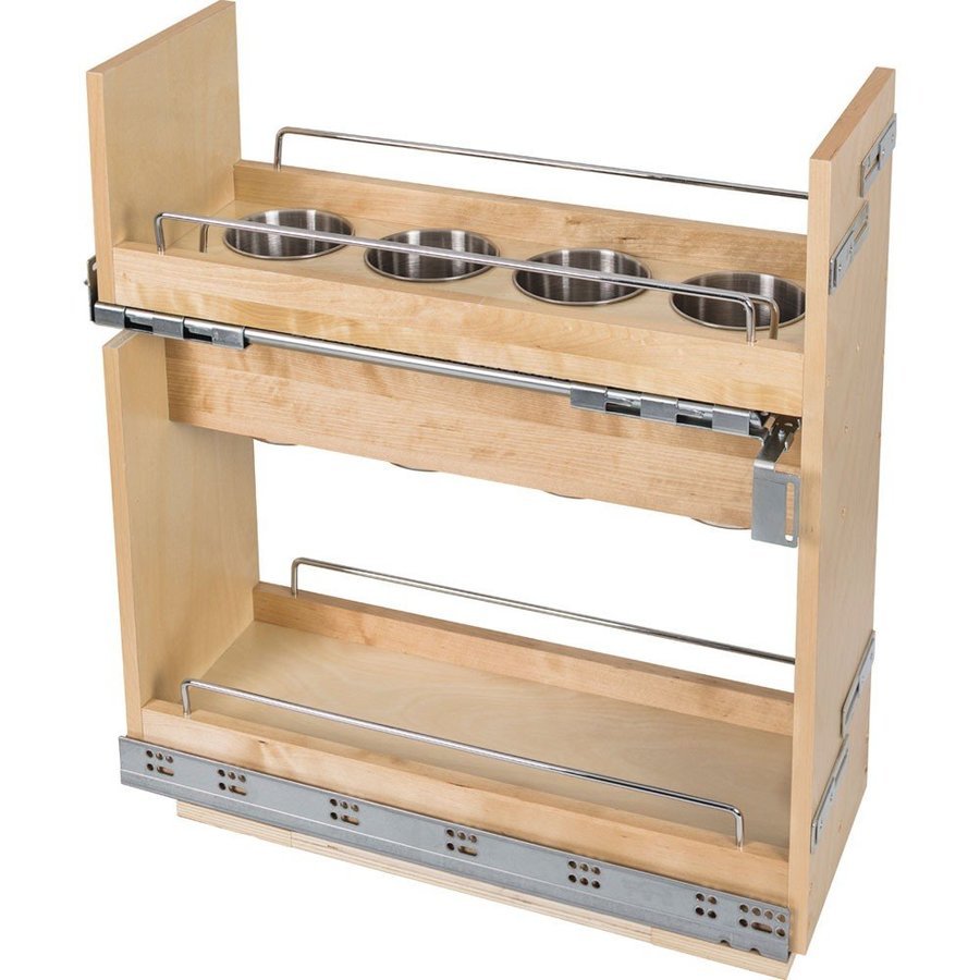 Knife Block and Utensil Bin Pullout for a 12 Full Height Door Base