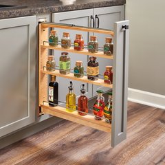 Rev A Shelf 6 Inch Wood Pullout Base Organizer With Top Slide