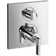 Citterio Thermostatic Trim with Volume Control, Lever Handle, Chrome