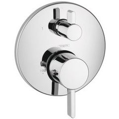S Thermostatic Trim with Volume Control, Chrome