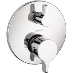 S/E Thermostatic Trim with Volume Control and Diverter, Chrome
