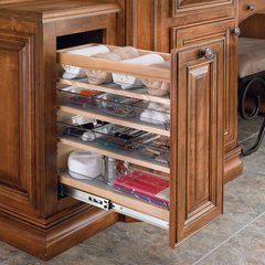 8-7/16 Inch Width Vanity Base Pull-Out Organizer with Adjustable Door Mount Brackets and Blum Tandem BLUMOTION Soft-Close Slides, Natural, Min. Cabinet Opening: 8-1/2&quot; W x 19-5/8&quot; D x 20-3/4&quot; H