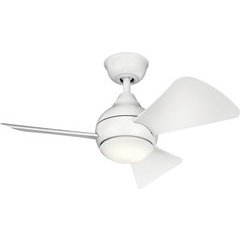 Kichler 54 Inch Sola 17w Ceiling Fan Led Matte White And