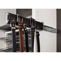 14 Inch Belt Rack with 6 double hooks, Polished Chrome