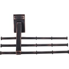 Screw Mounted Tri-Level Tie Organizer, Brushed Oil Rubbed Bronze