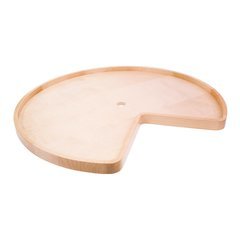24 Inch Diameter Kidney Wooden Lazy Susan with Hole