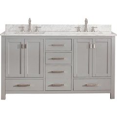 Avanity MODERO-VS60-NB-C, 61 Inch Modero Double Sink Vanity with ...