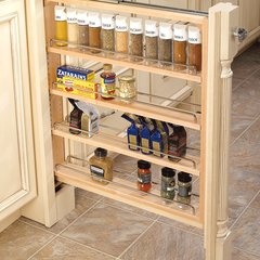 Rev-A-Shelf 33-1/8 Inch Width Wood Spice Drawer Insert, Natural