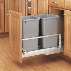 Rev-A-Shelf Double Trash Pullout 32 Quart-Stainless Steel 5349-18DM-2SS ...