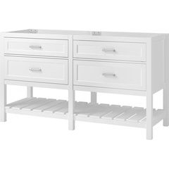 60 Inch Width Lawson Double Sink Vanity w/o Top, White