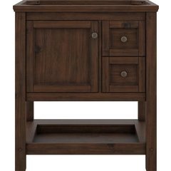 30 Inch Width Transitional Shay Bathroom Vanity Without Top, Rustic Mango