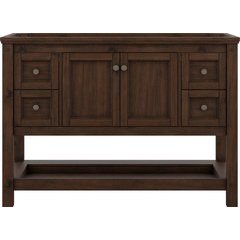 48 Inch Width Transitional Shay Bathroom Vanity Without Top, Rustic Mango