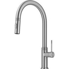 Kraus Allyn Transitional Bridge Kitchen Faucet with Pull-Down Sprayhead ...