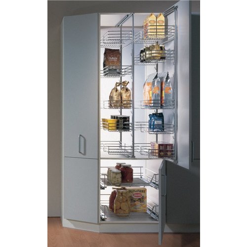 iMOVE Pull Down Unit, for Frameless, 21 Cabinet W, Champagne/Maple, Hafele